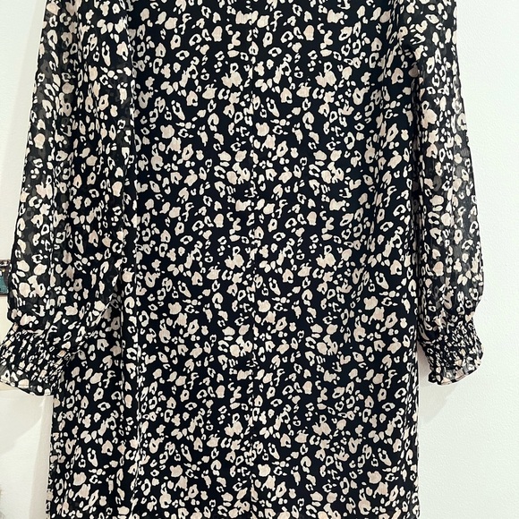 Ann taylor floral dress brown and beige SP. H-9 - Picture 5 of 9